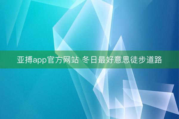 亚搏app官方网站 冬日最好意思徒步道路