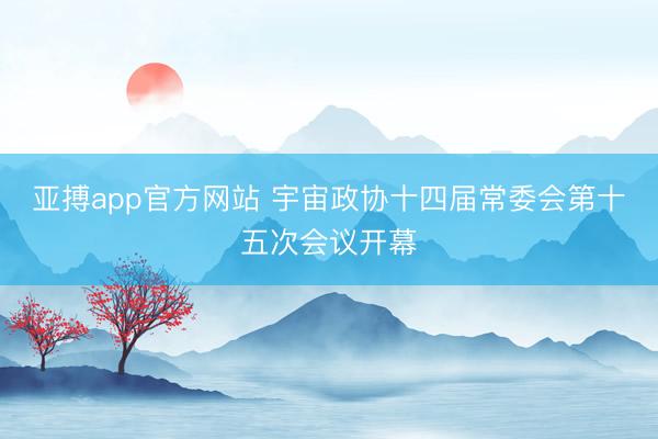 亚搏app官方网站 宇宙政协十四届常委会第十五次会议开幕