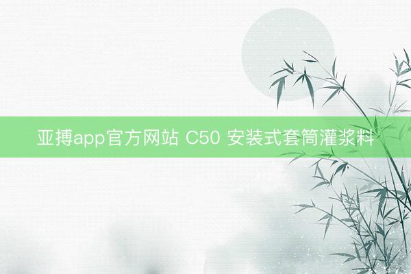 亚搏app官方网站 C50 安装式套筒灌浆料