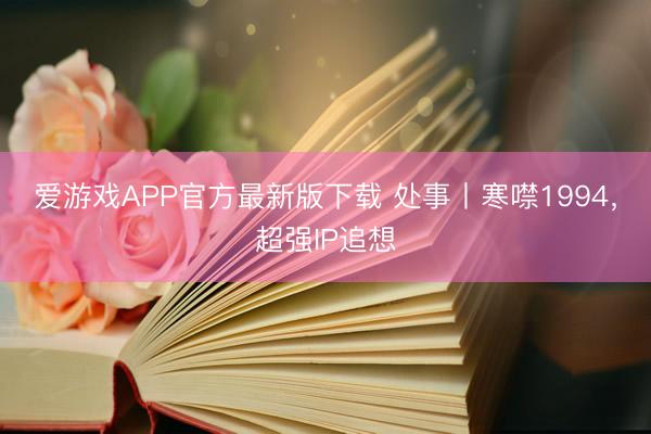 爱游戏APP官方最新版下载 处事丨寒噤1994，超强IP追想